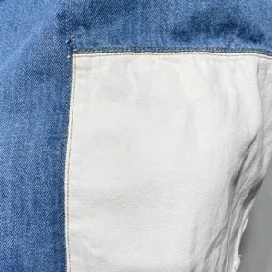 ZARA Patchwork 2-Tone Denim Raw Hem Tank Top Blue White Size Small 5575/012/400 thumbnail 17