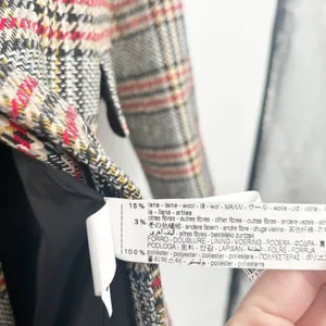 Zara Womens Plaid Wool‎ Blend Double Breasted Dark Academia Longline Coat Size M thumbnail 5