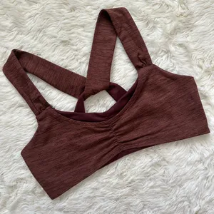 FP Movement Sports Bra Zen Again Bra Crisscross Back Brown M thumbnail 1