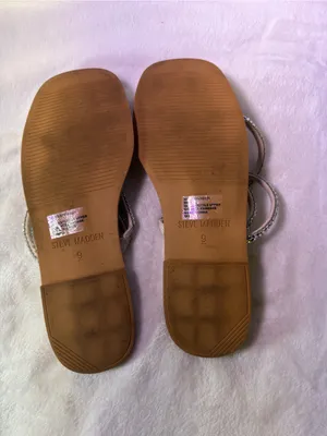 Steve Madden Silver Crystal Strappy Slide Sandals thumbnail 7
