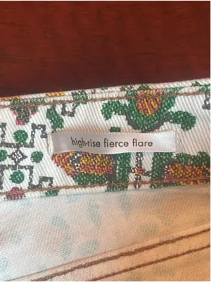 NWT Wrangler Fierce Flare Jeans Floral Pattern High Rise Boho Retro Style Sz 12 thumbnail 13