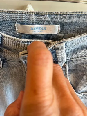 Bayeas Los Angeles High-Waist Light Blue Embroidered Wide-Leg Jeans New thumbnail 6
