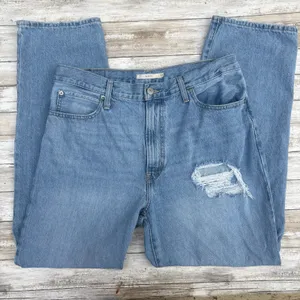 Levi’s 94’ Baggy Jeans Sz 32 Blue Wide Leg Distressed‎ High Rise Grunge Skater thumbnail 6