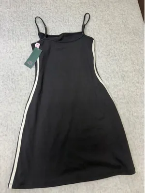 Wild Fable ButterBliss Black Mini Dress White‎ Side Stripe XS 331081166 thumbnail 1
