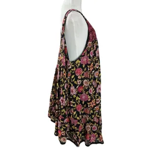 Free People Bohemian Dainty Retro 70s Floral Swing Dress Size Large Flowy thumbnail 6