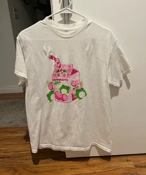 Strawberry Frog Milk Graphic Tee White Size M thumbnail 2