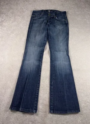 Y2K 7 For All Mankind "A" Pocket Bootcut Women's Jeans Size 28 thumbnail 1