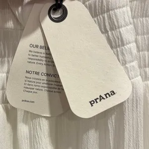 NWT prAna Fernie Wide Leg Jumpsuit M White Beach Crinkle Modal Resort Boho thumbnail 12