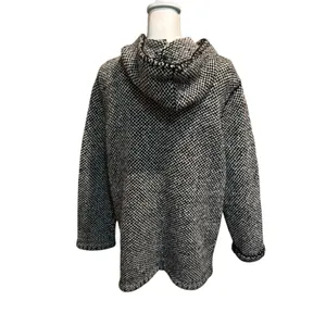 RALPH‎ LAUREN Hand Knitted Lambswool Hooded Sweater Coat Womens Size Large thumbnail 2