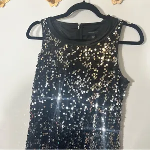 Banana Republic Black Sequin Dress Size‎ 2 thumbnail 3