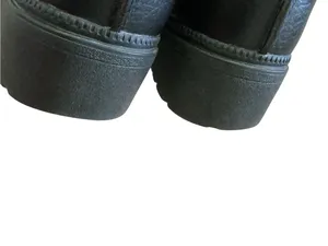 Milwaukee motorcycle women’s biker shoes black leather grunge buckle & stitching thumbnail 6