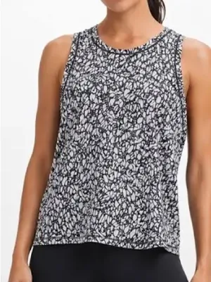 Lululemon Sole Training Tank Ice Breaker White Black size 2 thumbnail 1