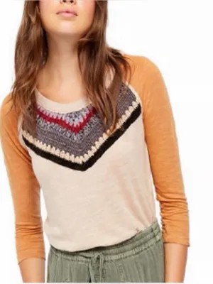 Free people we the free spring bound crochet top calm sand combo small thumbnail 1