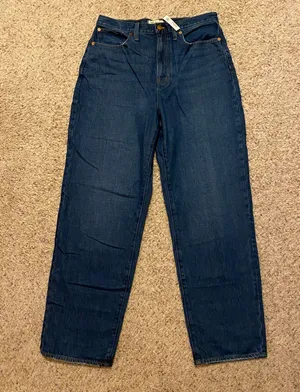 Madewell ‼️ Baggy Straight Jeans in Dark Worn Indigo Wash‼️ thumbnail 7