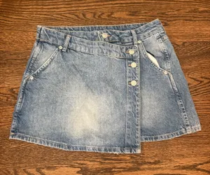 Free People Jean Skirt Denim thumbnail 1