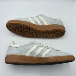 adidas Handball Spezial Womens Grey Wonder Silver Gum Sports Sneaker IF6491 Sz 9 thumbnail 5
