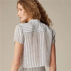 NWT J crew Sheer popover top in crepe de chine Sz 10 Sold Out - tear in front thumbnail 3