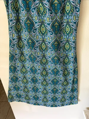 Prana blue green boho Quinn athletic built in bra mini outdoor dress S thumbnail 4