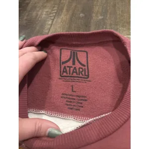 Vintage Atari Sweatshirt Retro‎ Gamer Pullover Crew Neck~Size Youth? Large thumbnail 6