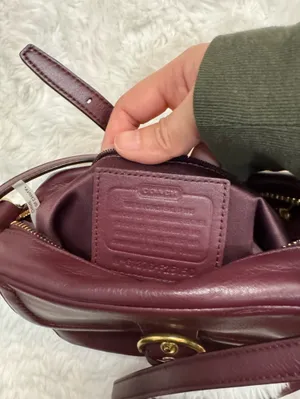 Coach Burgundy Leather Camera Crossbody with Gold Hardware thumbnail 4
