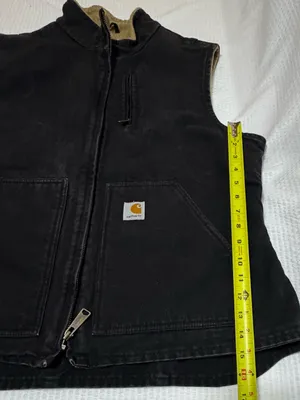 Carhartt Black Quilted-Lined Canvas Vest thumbnail 9