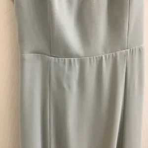 Bhldn Diana Sage green mint gown ruffle slit med thumbnail 14