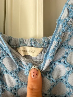 Blue pattern dress Size M thumbnail 3