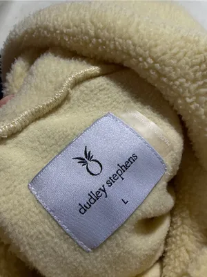 Dudley Stephens Cozy Women's butter yellow Pullover Sweater fleece large thumbnail 4
