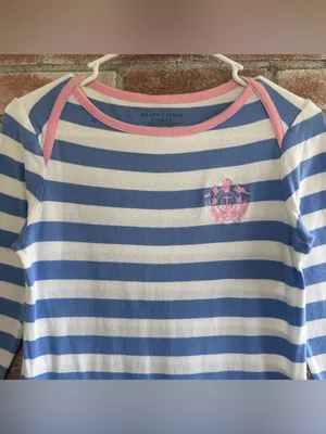 Ralph Lauren Striped Dress Embroidered Logo Women’s Small Blue White Preppy thumbnail 2