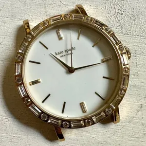 Kate Spade gold tone rhinestone watch face thumbnail 1