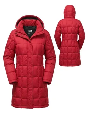 North Face Metropolis Red Parka Coat 550 Down Large thumbnail 2