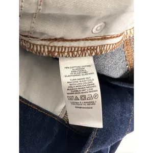 LOFT THE WIDE LEG Dark Blue High Rise Cuffed Jeans Women's Size 8 thumbnail 7