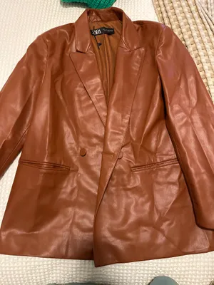 ZARA Leather Blazer Jacket thumbnail 2