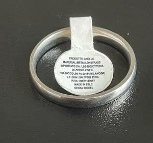 Silver stainless steel ring size 10 thumbnail 3