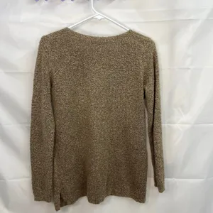 Vintage Allison Taylor‎ women's brown chunky knit Crewcut soft sweater medium thumbnail 5