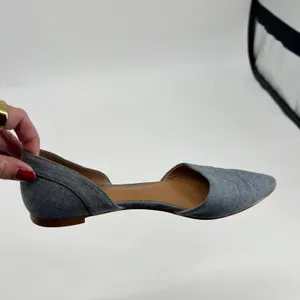 J. Crew blue Denim D’Orsay chambray Flats Pointed Toe slip on preppy Size 6.5 thumbnail 7
