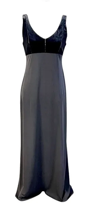 Vtg Niki By Niki Livas Y2K Maxi Evening Dress Sz 8 Velvet Whimsigoth 90s HOCO thumbnail 1