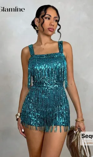 Shein Fringe Romper thumbnail 1