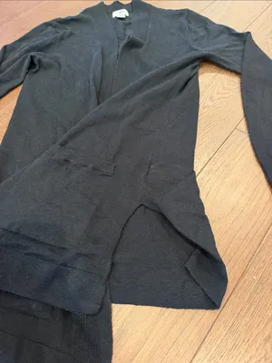 Old Navy Black Open-Front Cardigan Size Medium - C1-619 thumbnail 4