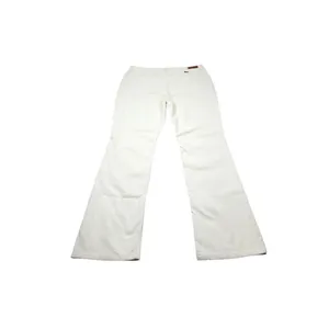 Wrangler High Rise Bold Boot Corduroy Bootcut Jeans White Cream Size 18 34 x 34 thumbnail 3