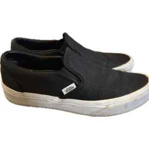 Vans Classic Slip-On Sneakers Unisex‎ Black Perforated Size Men 7 Women 8.5 thumbnail 2