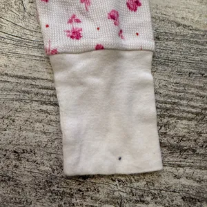 Victoria's Secret White and Pink Floral Long Sleeve Henley Long Pajama Top thumbnail 3