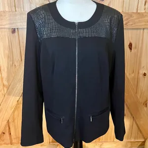 JM Collection Ladies Black Blazer thumbnail 10