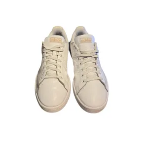 ADIDAS Womens(Sz 8)White Leather Cloudform Gold trim Sneakers 29Y001 thumbnail 2