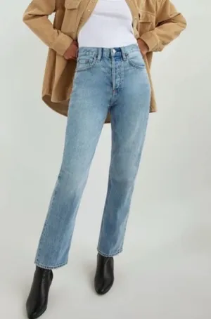 Aritzia Denim Forum The BF High Rise Loose Jeans 28L 28 Tomboy Organic Cotton thumbnail 1