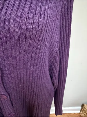 Vintage April Too! Cornell purple long sweater coat duster jacket wool purple thumbnail 4