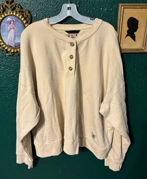 Carhartt Women’s Tan Loose Fit Crewneck Sz 2XL thumbnail 1