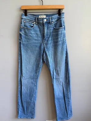 Madewell The '90s Straight Jean Medium Blue Wash Size 27 High Rise Jeans thumbnail 3