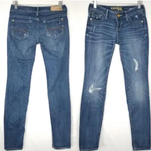 ✨Hp✨Express Super Skinny Distressed Jeans✨ thumbnail 3