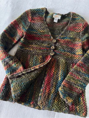 Vintage Talbots Y2K Boho Knit Sweater - Small thumbnail 4